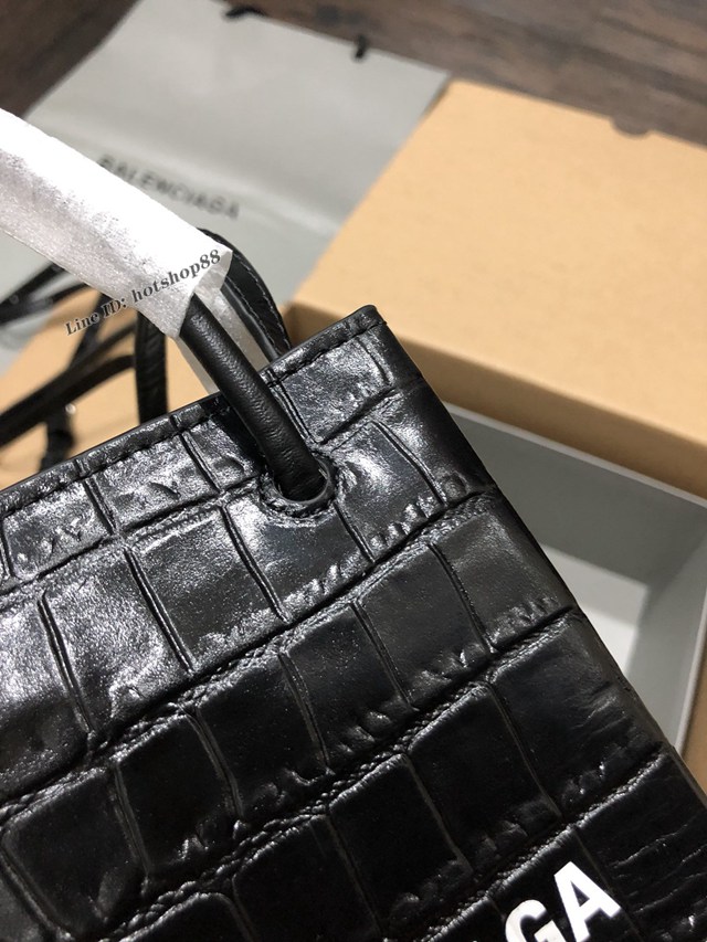 Balenciaga專櫃爆款牛皮購物袋 巴黎世家手提肩背迷你女包手機包 fyj1984